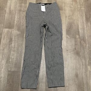 Womens NWT H&M Checkered High Waisted Ankle Casual Work Business Career‎ Pants